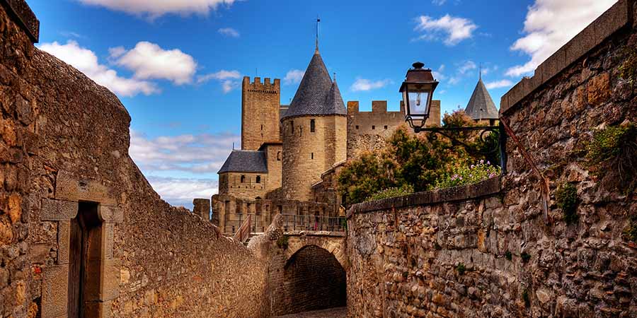 Touring the medieval fortress town of Carcassonne