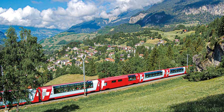 Enjoying a breathtaking journey on the Glacier Express